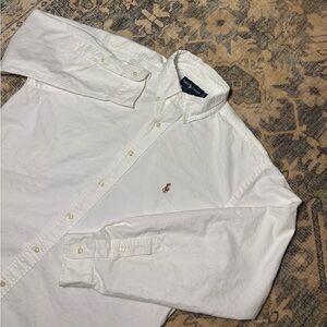 Ralph Lauren Yarmouth Oxford Button Down Shirt Men's 15 1/2 33 White Polo
